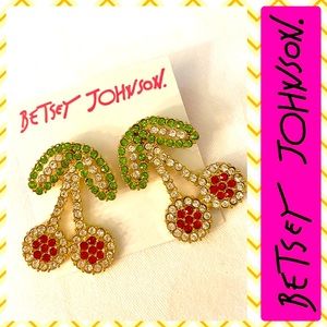 Betsey Johnson cherry earrings
